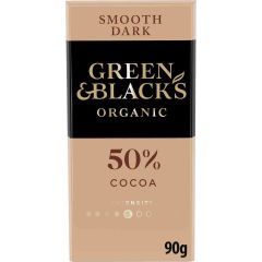 G&B Organic Smooth 50% Dark Chocolate Bar 90g 