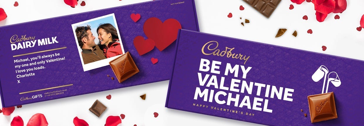 Personalised Valentine s Gifts Cadbury Gifts Direct Green and Black s